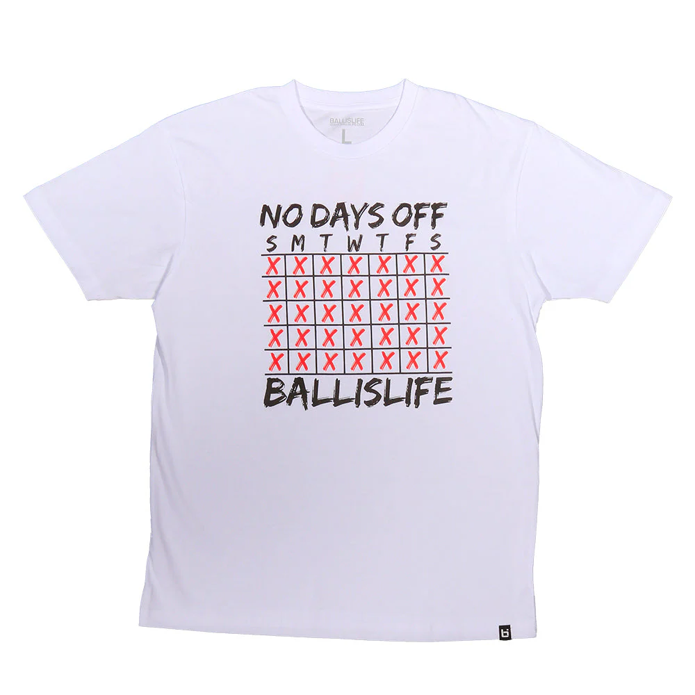 No Days Off Tee in White