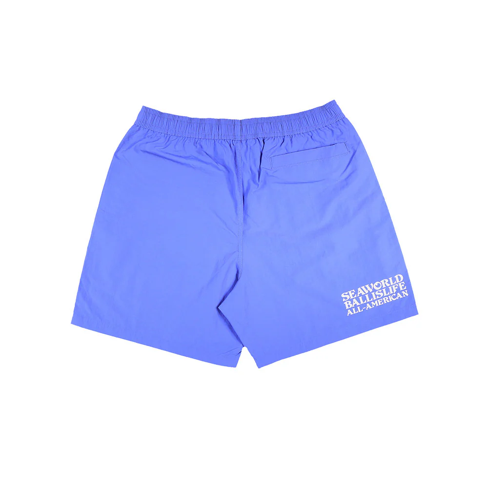 SeaWorld x BILAAG Swim Shorts in Blue - Image 3